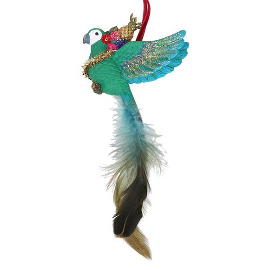 Resin Fantasia Parrot, Green 10cm *ETA Nov